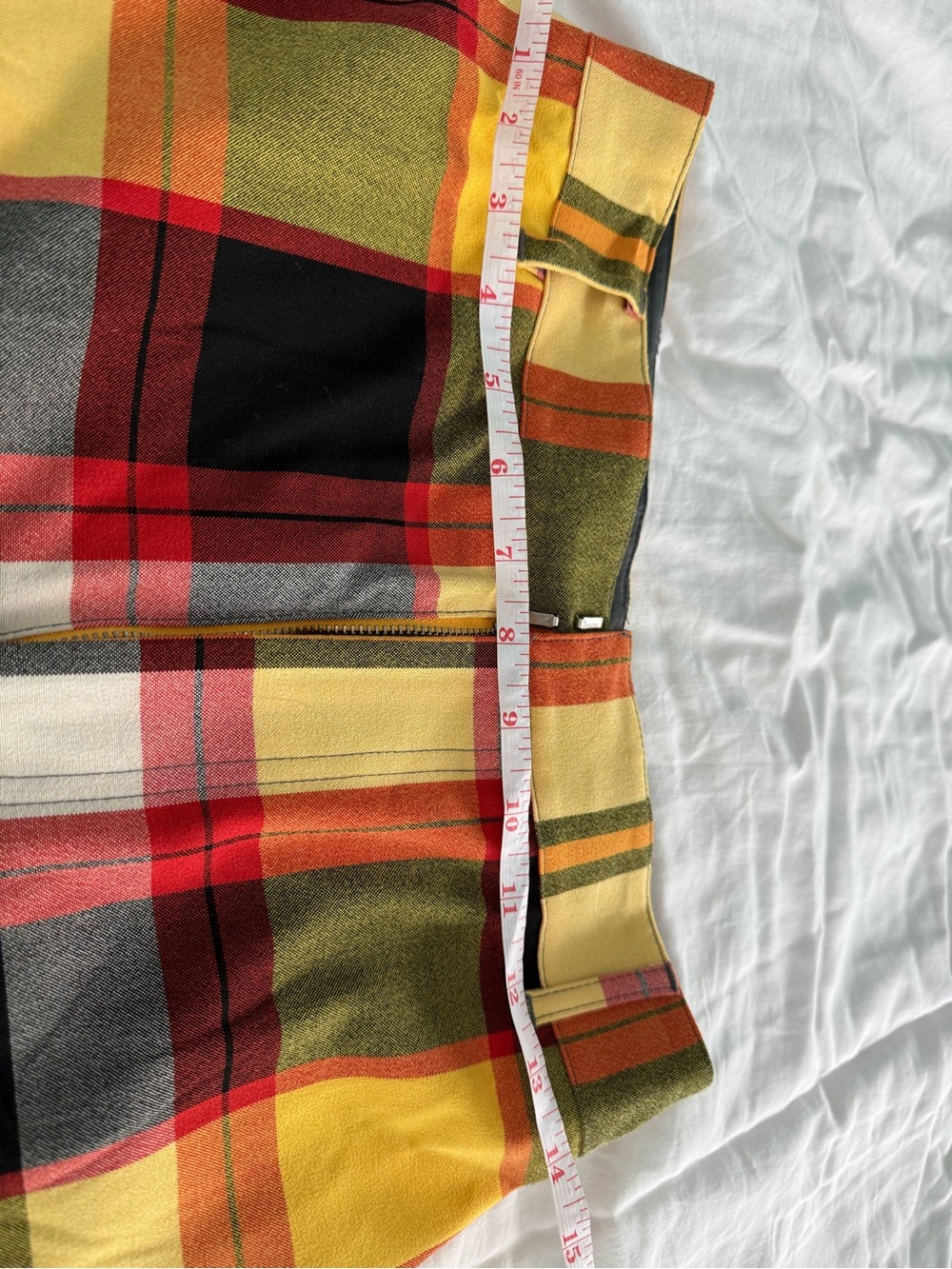 Free People Yellow Plaid Wide-Leg Trousers - Picture 2 of 6